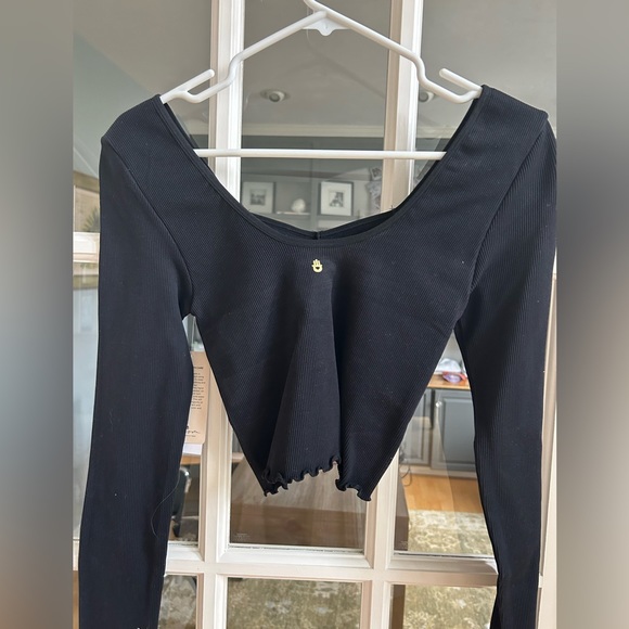 NWT Spiritual Gangster Sweatheart Seamless LongskeeveCrop Top - XS/S - Picture 6 of 6